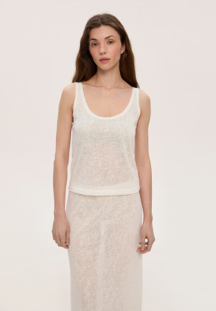 Milky tank top made of viscose "flamli"